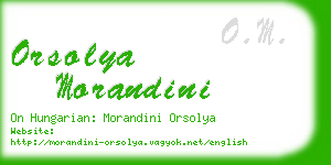 orsolya morandini business card